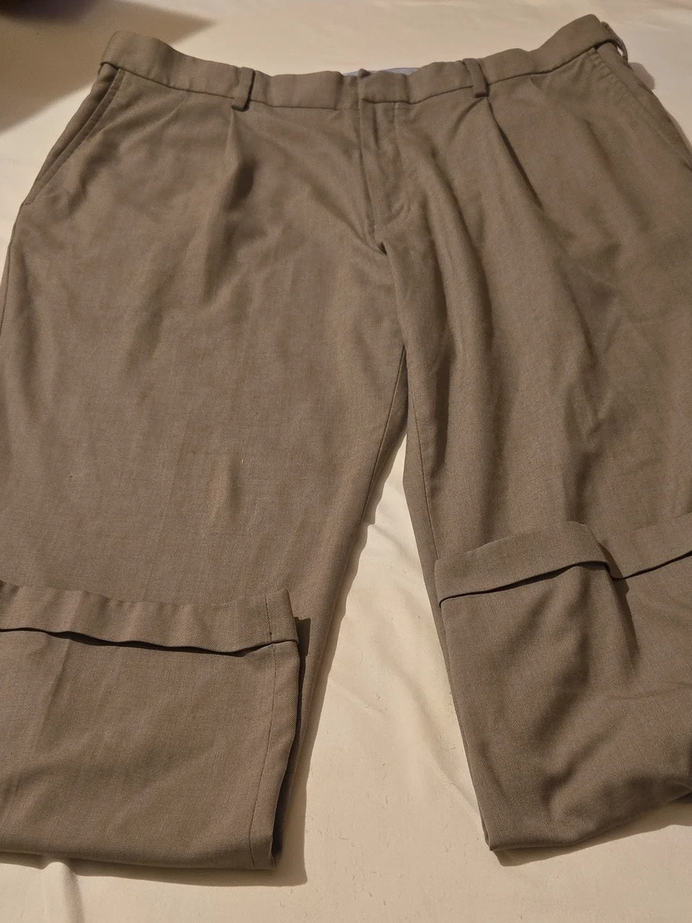 Hagger Men's Dress Pants in Taupe Size 36x29